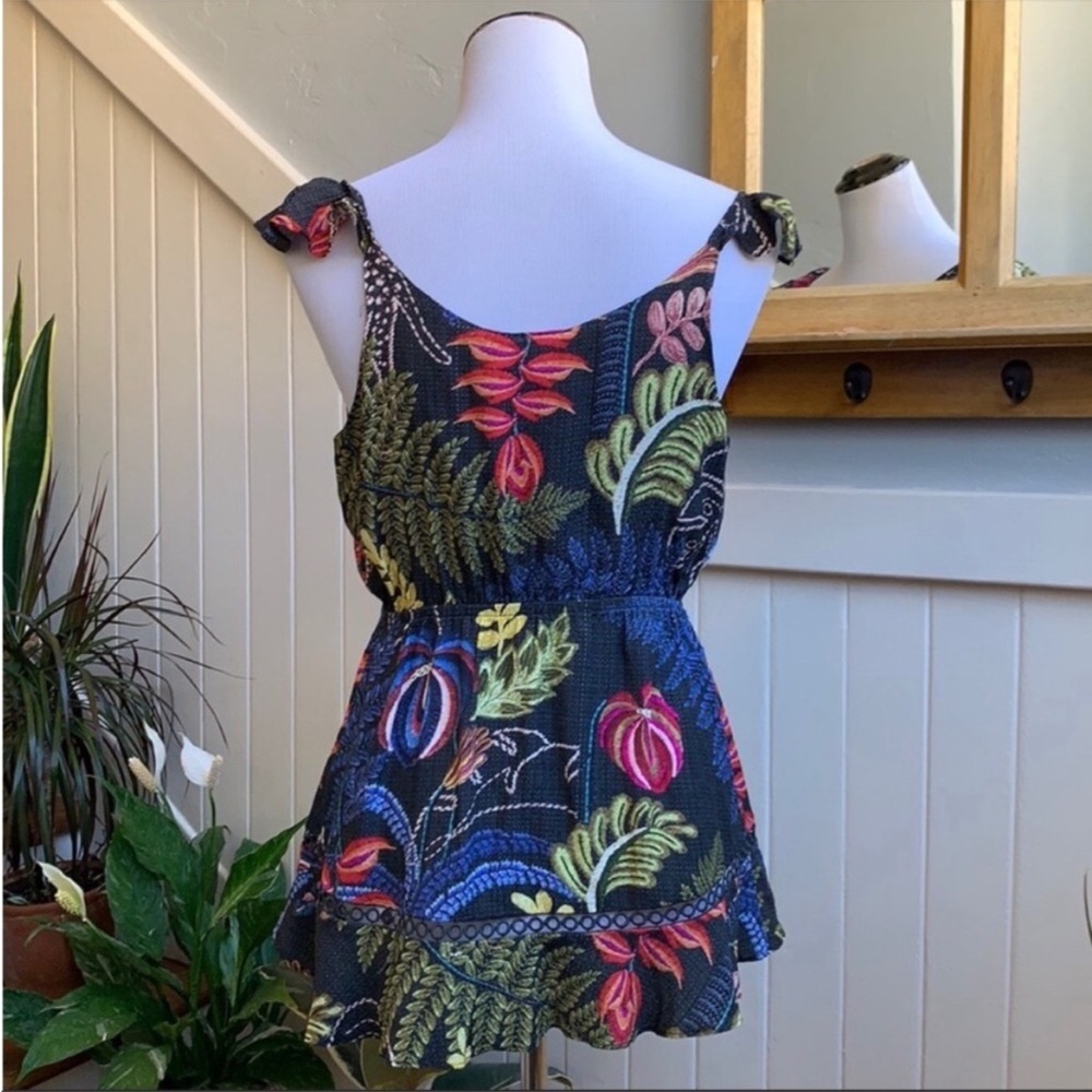Farm Rio x Anthropologie Tropical Themed Button Down Tank New Wout tag 🏷️ - Picture 8 of 10